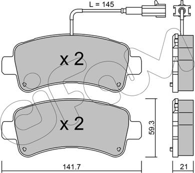 Cifam 822-1033-0 - Гальмівні колодки, дискові гальма autozip.com.ua