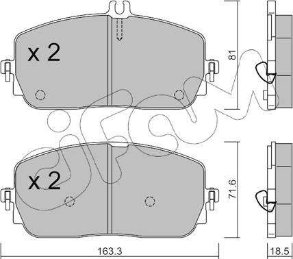 Cifam 822-1194-0 - Гальмівні колодки, дискові гальма autozip.com.ua