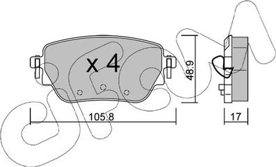 Cifam 822-1195-0 - Гальмівні колодки, дискові гальма autozip.com.ua