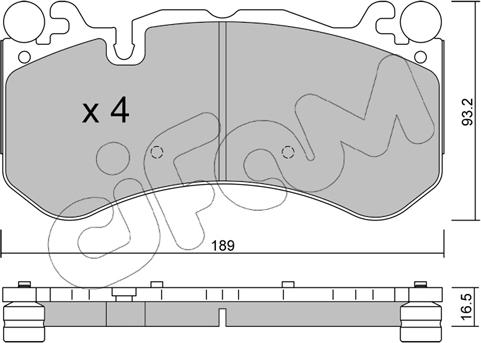 Cifam 822-1198-0 - Гальмівні колодки, дискові гальма autozip.com.ua