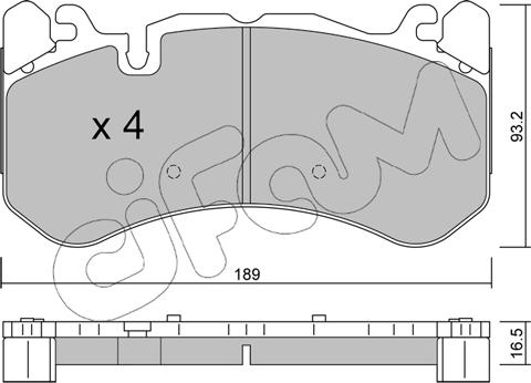 Cifam 822-1198-1 - Гальмівні колодки, дискові гальма autozip.com.ua