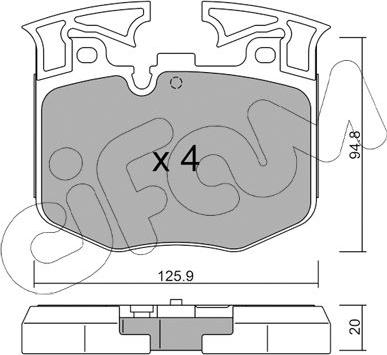 Cifam 822-1146-0 - Гальмівні колодки, дискові гальма autozip.com.ua