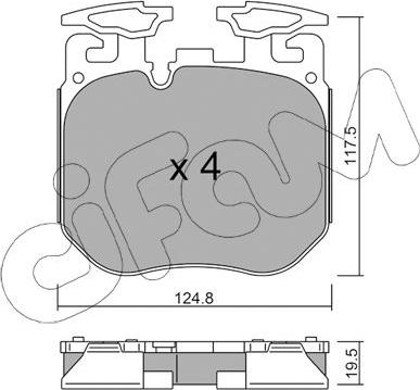 Cifam 822-1147-0 - Гальмівні колодки, дискові гальма autozip.com.ua