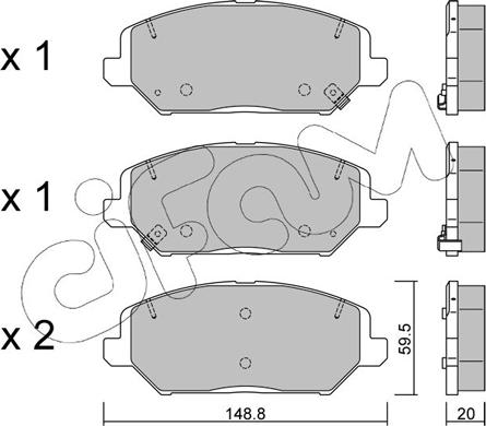 Cifam 822-1163-0 - Гальмівні колодки, дискові гальма autozip.com.ua