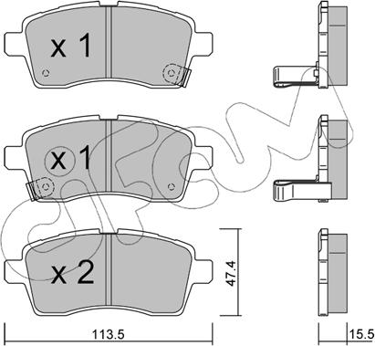 Cifam 822-1162-0 - Гальмівні колодки, дискові гальма autozip.com.ua