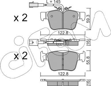 Cifam 822-1101-0 - Гальмівні колодки, дискові гальма autozip.com.ua