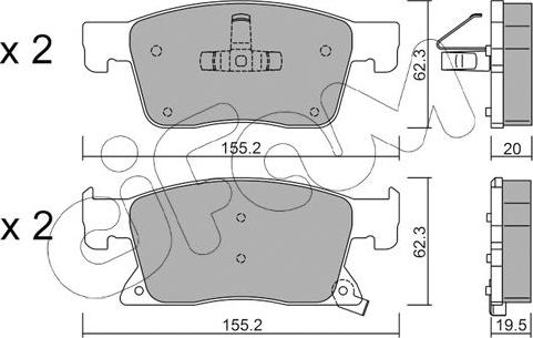 Cifam 822-1115-0 - Гальмівні колодки, дискові гальма autozip.com.ua