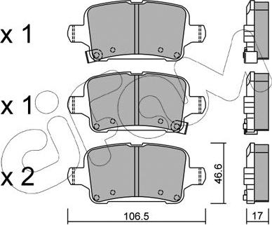 Cifam 822-1116-0 - Гальмівні колодки, дискові гальма autozip.com.ua