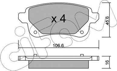 Cifam 822-1112-0 - Гальмівні колодки, дискові гальма autozip.com.ua