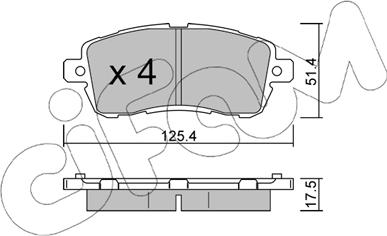 Cifam 822-1185-0 - Гальмівні колодки, дискові гальма autozip.com.ua