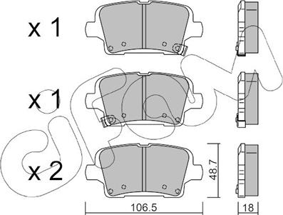 Cifam 822-1181-0 - Гальмівні колодки, дискові гальма autozip.com.ua