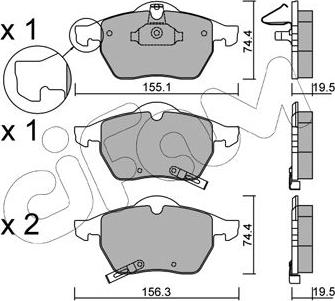 Cifam 822-118-1 - Гальмівні колодки, дискові гальма autozip.com.ua