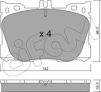 Cifam 822-1134-0 - Гальмівні колодки, дискові гальма autozip.com.ua