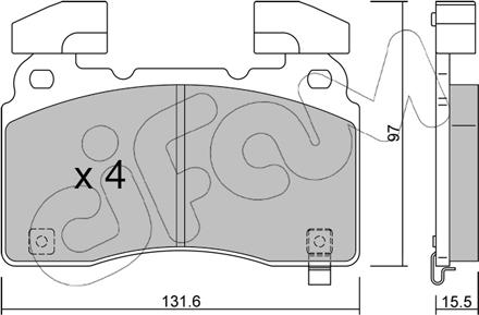 Cifam 822-1179-0 - Гальмівні колодки, дискові гальма autozip.com.ua