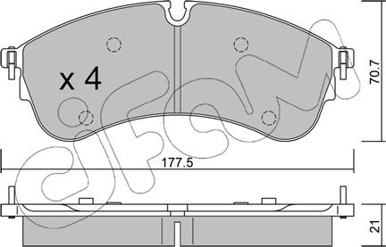 Cifam 822-1174-0 - Гальмівні колодки, дискові гальма autozip.com.ua