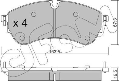 Cifam 822-1173-1 - Гальмівні колодки, дискові гальма autozip.com.ua