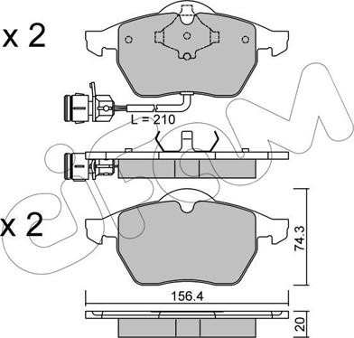 Cifam 822-181-0 - Гальмівні колодки, дискові гальма autozip.com.ua