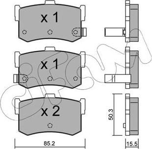 Cifam 822-187-0 - Гальмівні колодки, дискові гальма autozip.com.ua