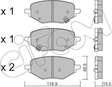 Cifam 822-1394-0 - Гальмівні колодки, дискові гальма autozip.com.ua