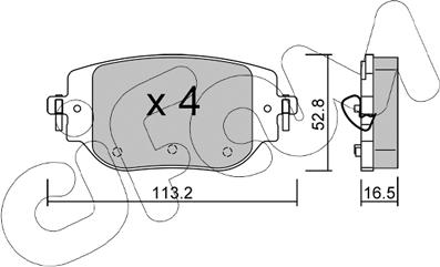 Cifam 822-1346-0 - Гальмівні колодки, дискові гальма autozip.com.ua