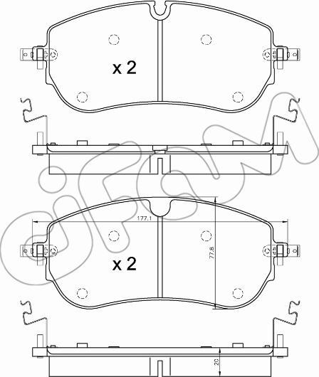 Cifam 822-1342-0 - Гальмівні колодки, дискові гальма autozip.com.ua