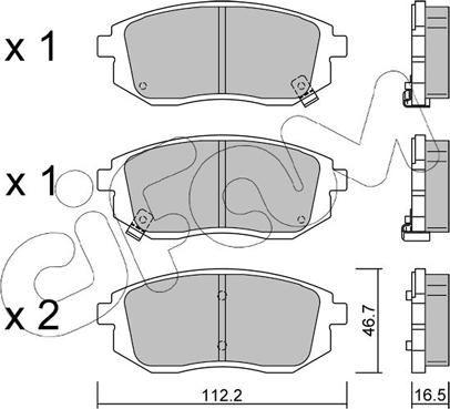 Cifam 822-1353-0 - Гальмівні колодки, дискові гальма autozip.com.ua