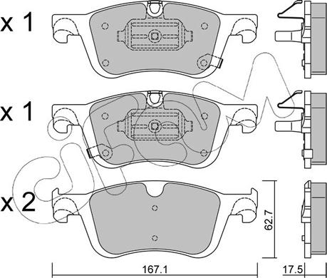Cifam 822-1365-0 - Гальмівні колодки, дискові гальма autozip.com.ua