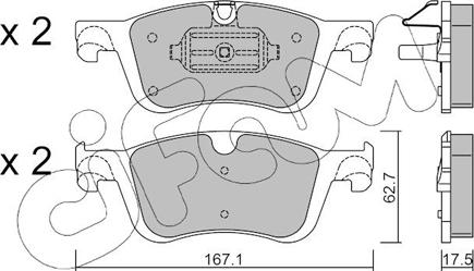Cifam 822-1365-1 - Гальмівні колодки, дискові гальма autozip.com.ua