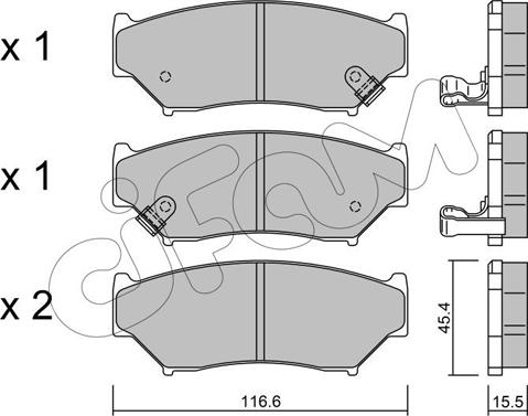 Cifam 822-136-0 - Гальмівні колодки, дискові гальма autozip.com.ua