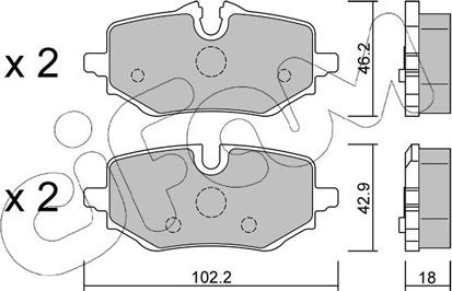 Cifam 822-1368-0 - Гальмівні колодки, дискові гальма autozip.com.ua