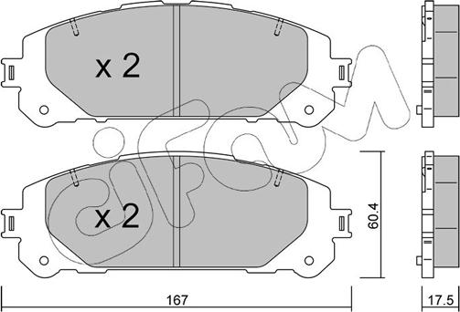 Cifam 822-1367-0 - Гальмівні колодки, дискові гальма autozip.com.ua