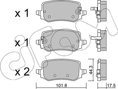 Cifam 822-1301-0 - Гальмівні колодки, дискові гальма autozip.com.ua