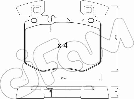 Cifam 822-1310-0 - Гальмівні колодки, дискові гальма autozip.com.ua