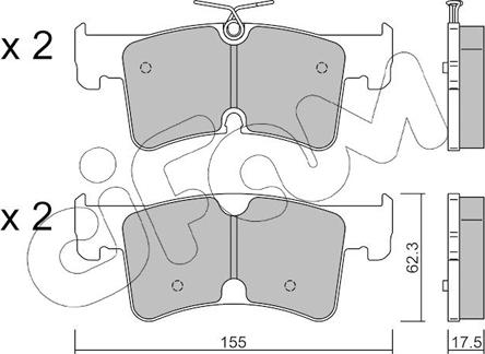 Cifam 822-1389-0 - Гальмівні колодки, дискові гальма autozip.com.ua