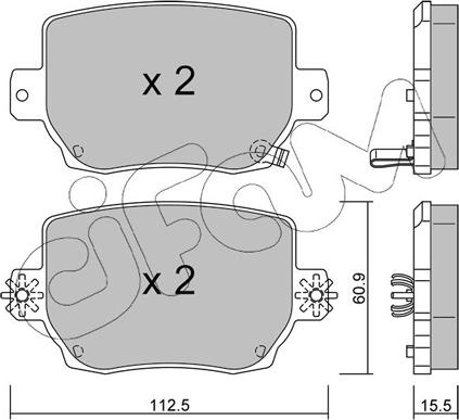 Cifam 822-1334-0 - Гальмівні колодки, дискові гальма autozip.com.ua