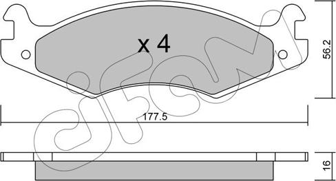 Cifam 822-133-0 - Гальмівні колодки, дискові гальма autozip.com.ua