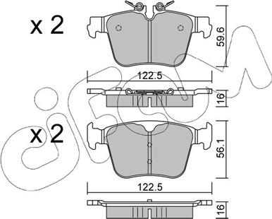 Cifam 822-1329-0 - Гальмівні колодки, дискові гальма autozip.com.ua