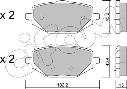 Cifam 822-1324-0 - Гальмівні колодки, дискові гальма autozip.com.ua