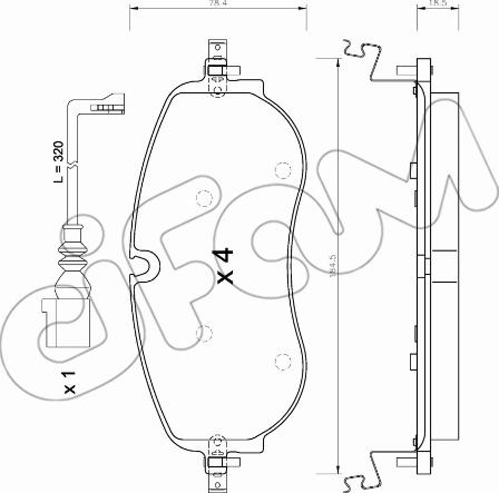 Cifam 822-1320-0 - Гальмівні колодки, дискові гальма autozip.com.ua