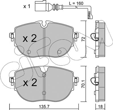 Cifam 822-1321-0 - Гальмівні колодки, дискові гальма autozip.com.ua