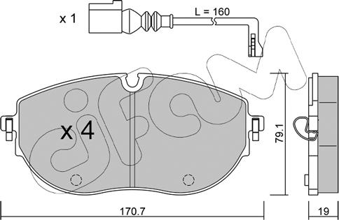 Cifam 822-1322-0 - Гальмівні колодки, дискові гальма autozip.com.ua