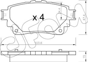 Cifam 822-1290-0 - Гальмівні колодки, дискові гальма autozip.com.ua