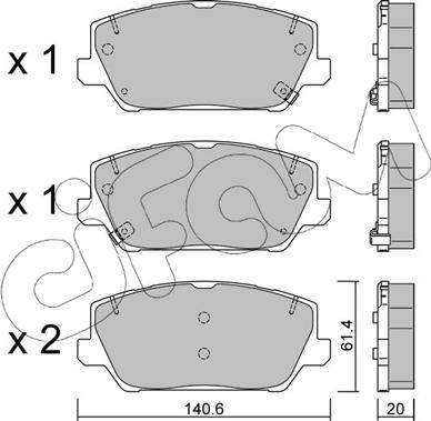 Cifam 822-1241-0 - Гальмівні колодки, дискові гальма autozip.com.ua