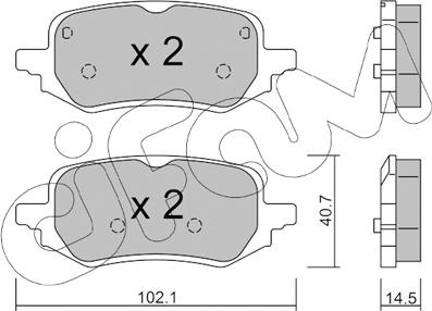 Cifam 822-1248-0 - Гальмівні колодки, дискові гальма autozip.com.ua