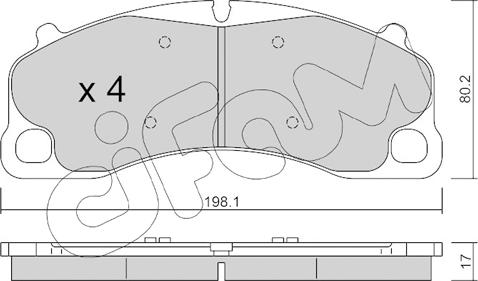 Cifam 822-1256-0 - Гальмівні колодки, дискові гальма autozip.com.ua