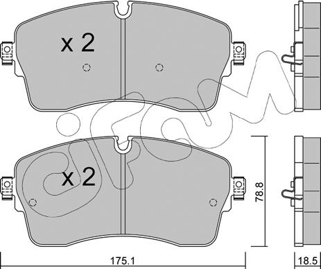 Cifam 822-1250-1 - Гальмівні колодки, дискові гальма autozip.com.ua