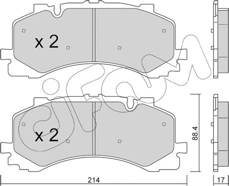 Cifam 822-1252-0 - Гальмівні колодки, дискові гальма autozip.com.ua