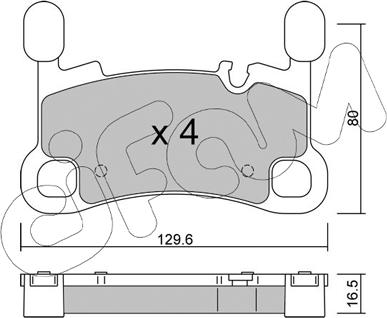 Cifam 822-1260-0 - Гальмівні колодки, дискові гальма autozip.com.ua