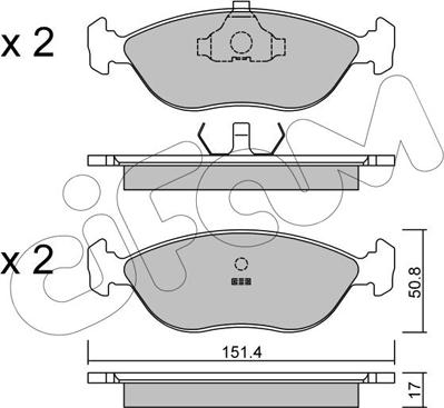 Cifam 822-126-0 - Гальмівні колодки, дискові гальма autozip.com.ua