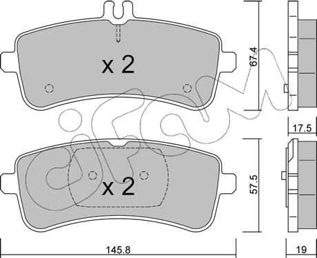 Cifam 822-1200-0 - Гальмівні колодки, дискові гальма autozip.com.ua